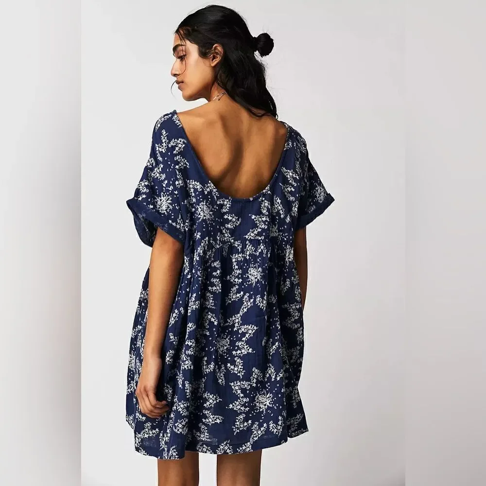 Free People Belezza Printed Babydoll Dress Small - Picture 2 of 10